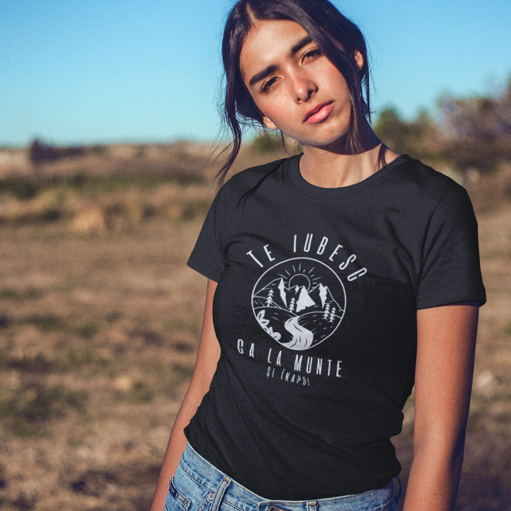 Te iubesc ca la munte și înapoi - tricou pentru femei cu imprimeu