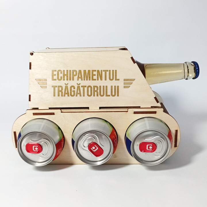 TANC PENTRU BERE Echipamentul trăgătorului - rezervor cu gravură - produs personalizat