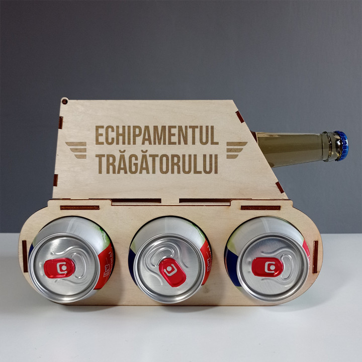 TANC PENTRU BERE Echipamentul trăgătorului - rezervor cu gravură - produs personalizat