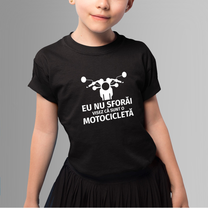 Eu nu sforăi - visez că sunt o motocicletă - Tricou pentru copii