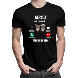 Alpaca mă cheamă, trebuie să plec - tricou pentru bărbați cu imprimeu