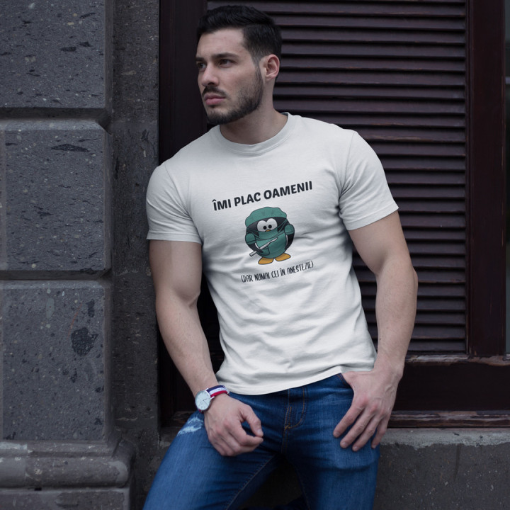 Îmi plac oamenii (dar numai cei în anestezie) - tricou pentru bărbați cu imprimeu