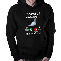Porumbeii mă cheamă, trebuie să plec - bluză bărbătească cu imprimeu