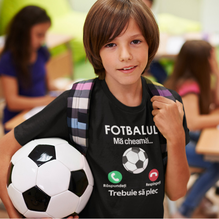 Fotbalul mă cheamă, trebuie să plec  - Tricou pentru copii