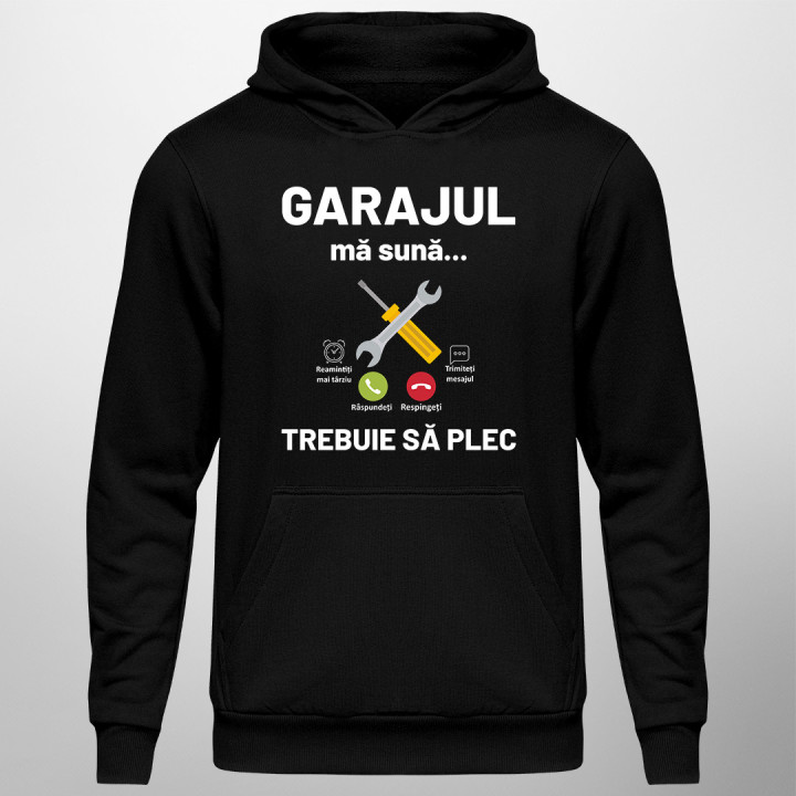 Garajul mă sună, trebuie să plec - bluză bărbătească cu imprimeu