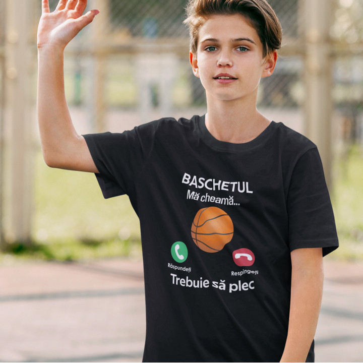 Baschetul mă cheamă, trebuie să plec - Tricou pentru copii