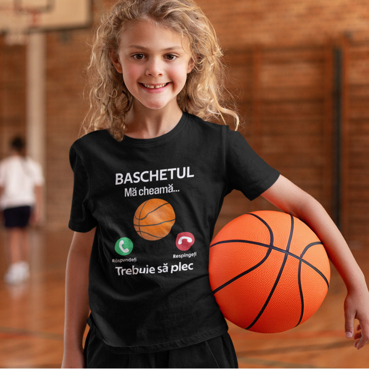 Baschetul mă cheamă, trebuie să plec - Tricou pentru copii