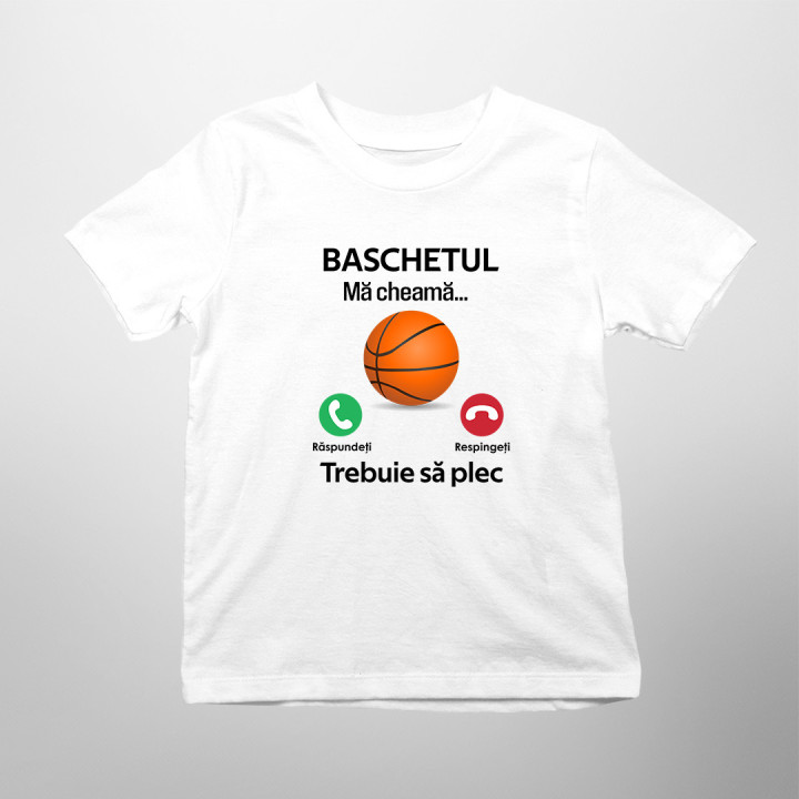 Baschetul mă cheamă, trebuie să plec - Tricou pentru copii
