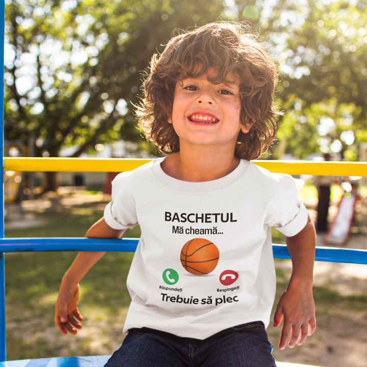 Baschetul mă cheamă, trebuie să plec - Tricou pentru copii