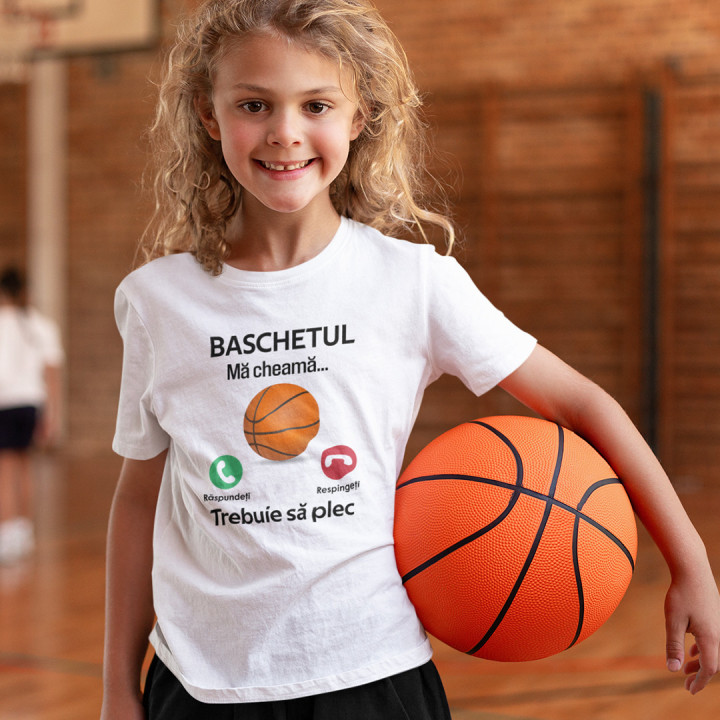 Baschetul mă cheamă, trebuie să plec - Tricou pentru copii