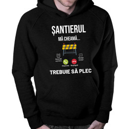 Șantierul mă cheamă, trebuie să plec  - bluză bărbătească cu imprimeu