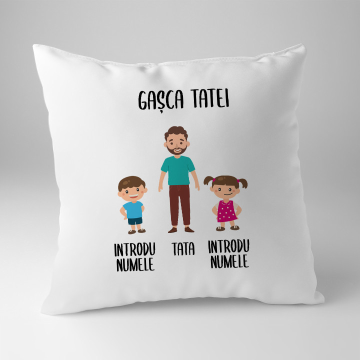 Gașca tatei - pernă - produs personalizat