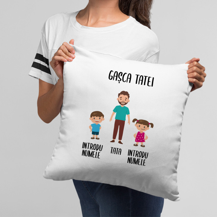 Gașca tatei - pernă - produs personalizat