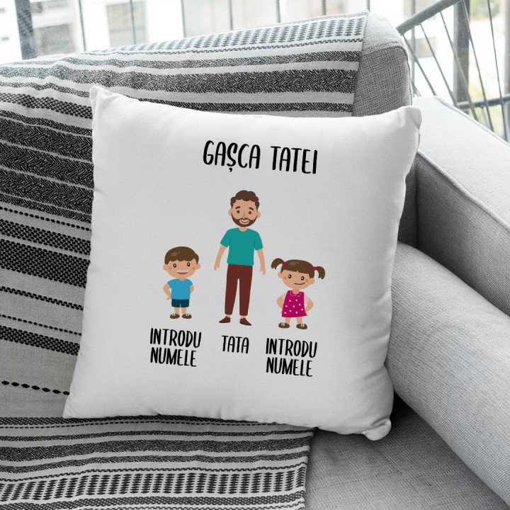 Gașca tatei - pernă - produs personalizat