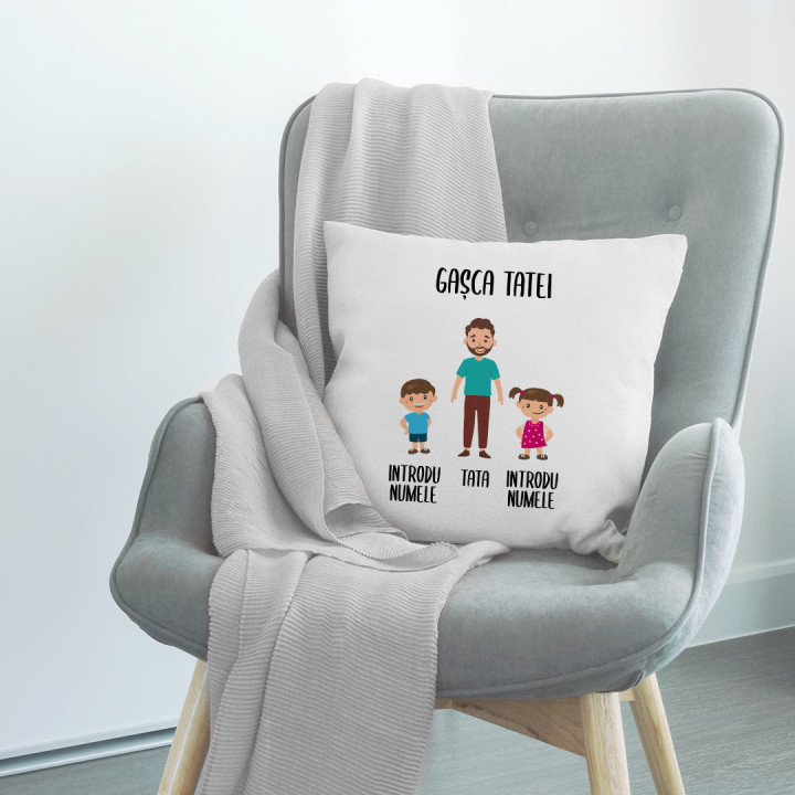 Gașca tatei - pernă - produs personalizat