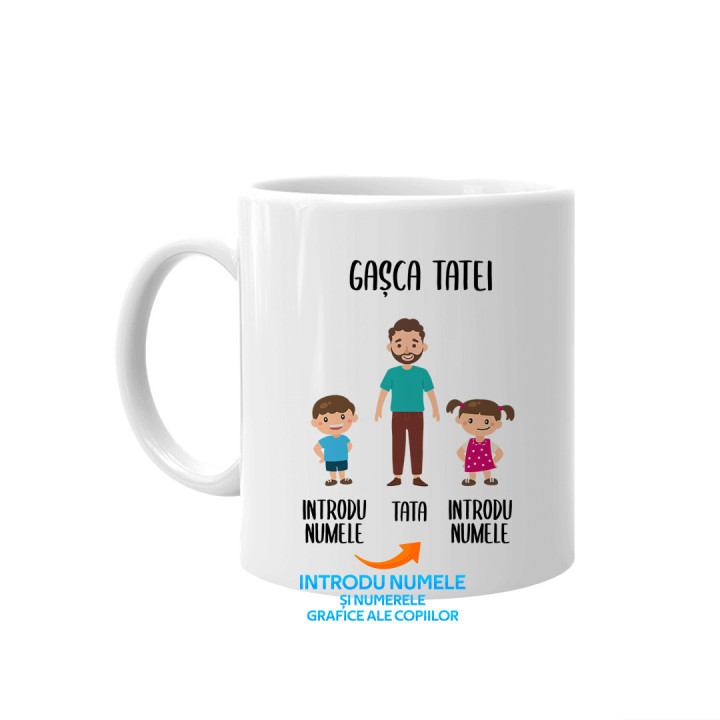 Gașca tatei - cană -  produs personalizat