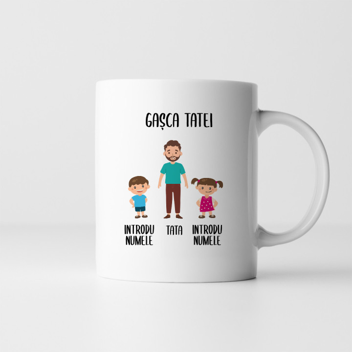 Gașca tatei - cană -  produs personalizat