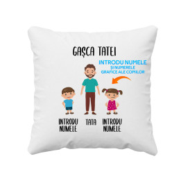 Gașca tatei - pernă - produs personalizat