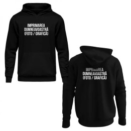 Hanorac pentru femei cu propriul imprimeu pe două fețe (cu glugă)
