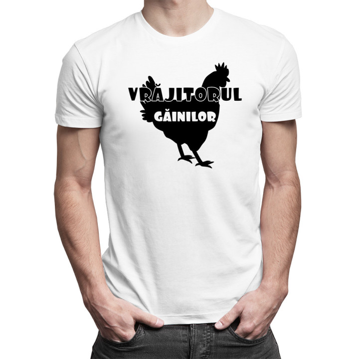 Vrăjitorul găinilor  - tricou pentru bărbați cu imprimeu