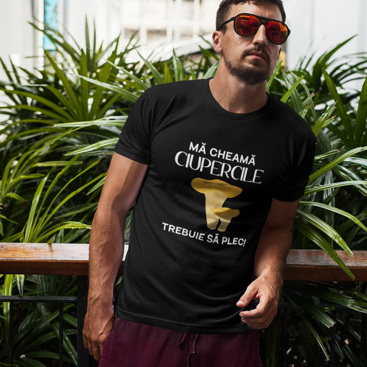 Mă cheamă ciupercile, trebuie să plec - tricou pentru bărbați cu imprimeu