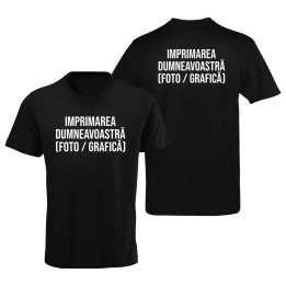 Tricou cu propriul imprimeu față-verso - bărbați