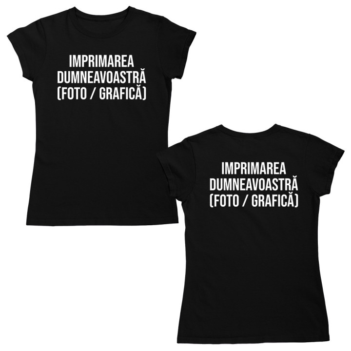Tricou cu propriul imprimeu față-verso -  femei