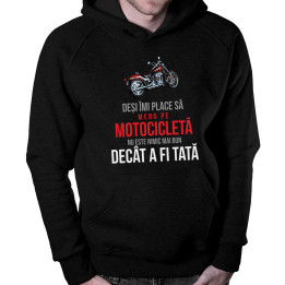 Deși îmi place să merg pe motocicletă, nu este nimic mai bun decât a fi tată - bluză bărbătească cu imprimeu