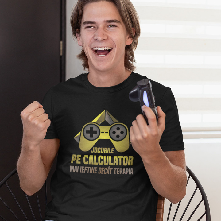 Jocurile pe calculator - mai ieftine decât terapia - tricou pentru bărbați cu imprimeu