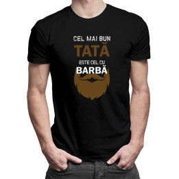 Cel mai bun tată este cel cu barbă - tricou pentru bărbați cu imprimeu