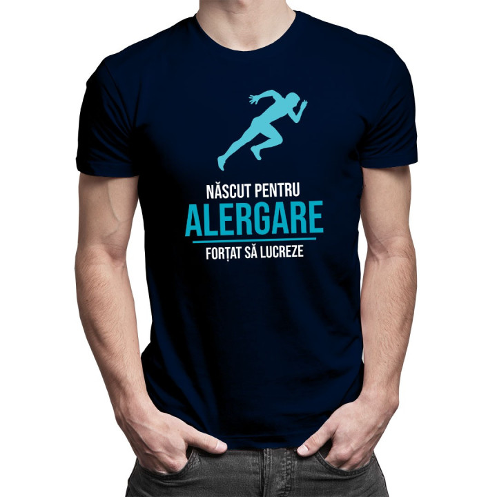 Născut pentru alergare - T-shirt pentru bărbați cu imprimeu