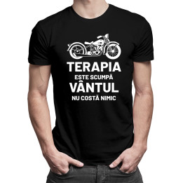 Terapia este scumpă, vântul nu costă nimic - tricou pentru bărbați cu imprimeu