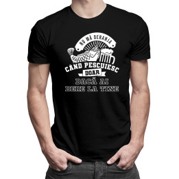 Nu mă deranja când pescuiesc, doar dacă ai bere la tine - tricou pentru bărbați cu imprimeu