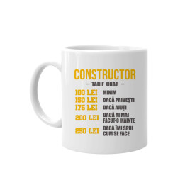 Constructor - tarif orar - cană