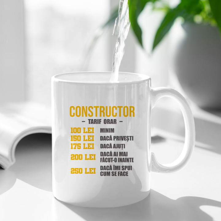 Constructor - tarif orar - cană