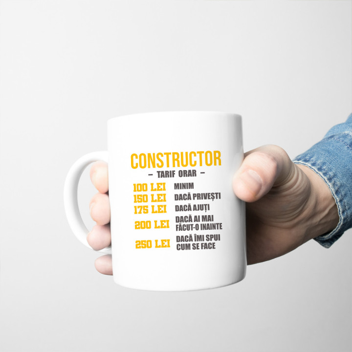 Constructor - tarif orar - cană