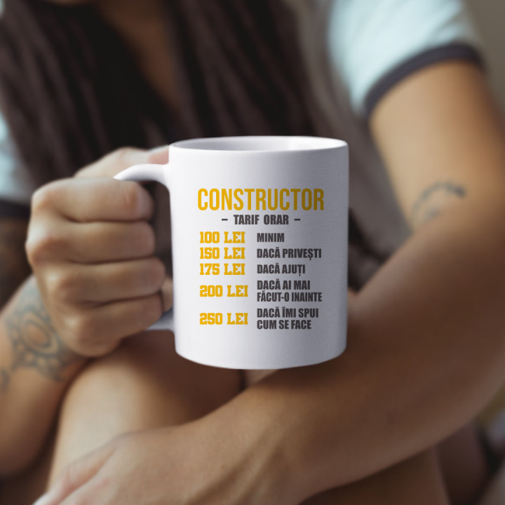 Constructor - tarif orar - cană
