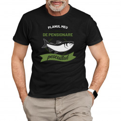 Planul meu de pensionare: pescuitul - tricou pentru bărbați cu imprimeu