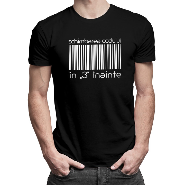 Schimbarea codului în „3” înainte - T-shirt pentru bărbați cu imprimeu