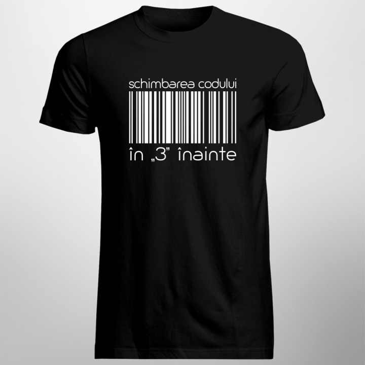 Schimbarea codului în „3” înainte - T-shirt pentru bărbați cu imprimeu