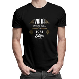 Viața începe după 1954 ediție limitată - tricou pentru bărbați cu imprimeu