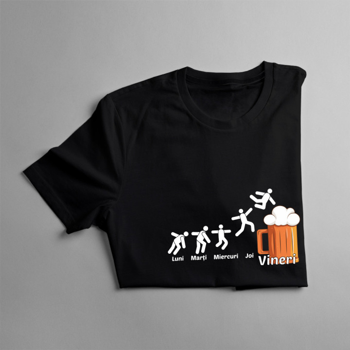 Zilele săptămânii - Bere- tricou pentru bărbați cu imprimeu