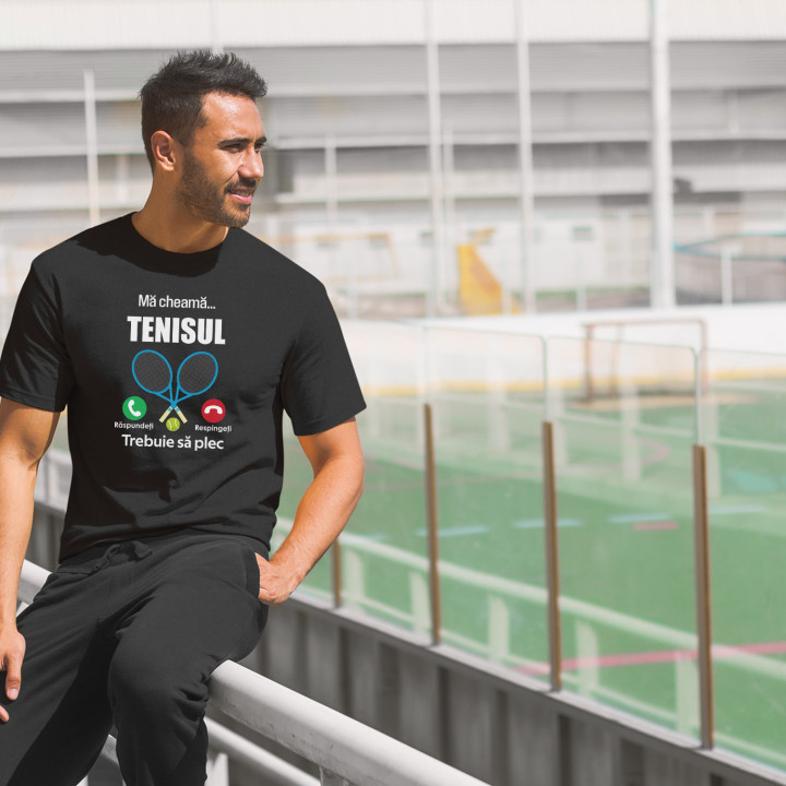 Mă cheamă tenisul, trebuie să plec - tricou pentru bărbați cu imprimeu