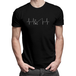 Pescar Ekg - tricou pentru bărbați cu imprimeu