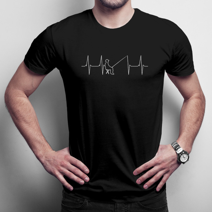 Pescar Ekg - tricou pentru bărbați cu imprimeu