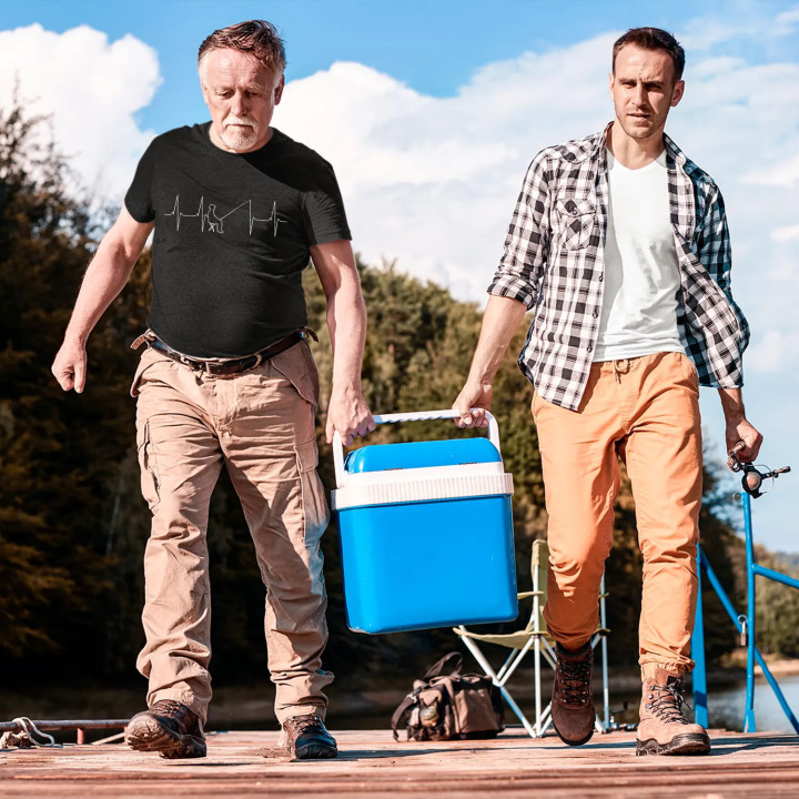 Pescar Ekg - tricou pentru bărbați cu imprimeu
