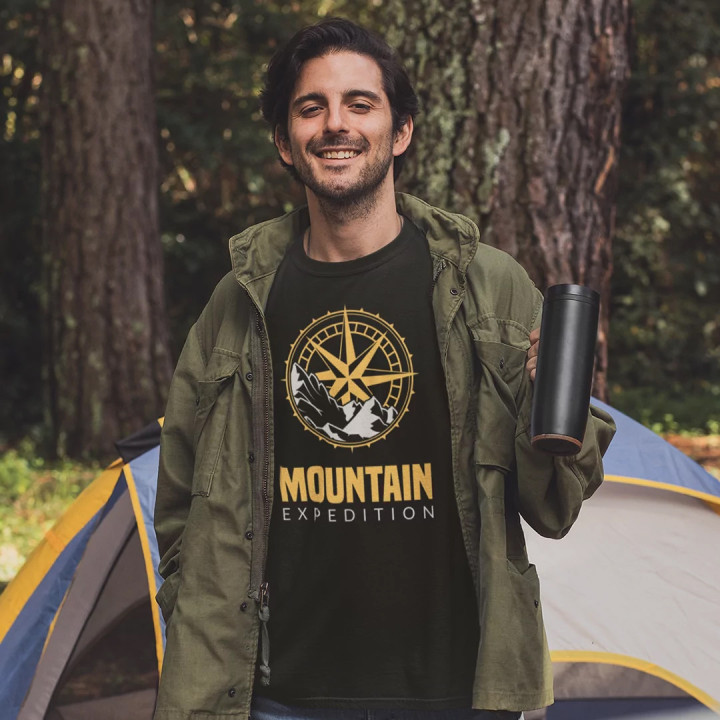 Mountain expedition - tricou pentru bărbați cu imprimeu