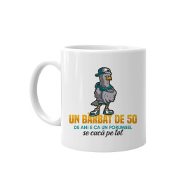 Un bărbat de 50 de ani e ca un porumbel, se cacă pe tot - cană