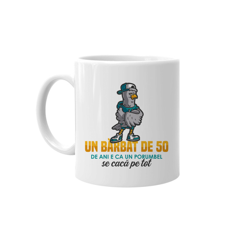 Un bărbat de 50 de ani e ca un porumbel, se cacă pe tot - cană