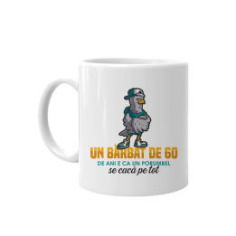 Un bărbat de 60 de ani e ca un porumbel, se cacă pe tot - cană